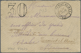 Br Algerien: 1880. Stampless Envelope To French Army Officer Cancelled By Teniet-EI-Haad Double Ring Ch - Altri & Non Classificati