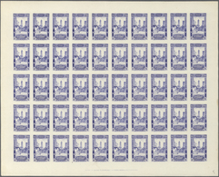 ** Algerien: 1930, 100th Anniversary Of Conquest, 1.50fr. Ultramarine, IMPERFORATE Sheet Of 50 Stamps U - Andere & Zonder Classificatie