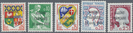 ** Algerien: 1961. Set Of 5 Stamps Overprinted "ALGÉRIE / FRANÇAISE / 23 Avril 1961". Mint, NH. - Algeria (1962-...)