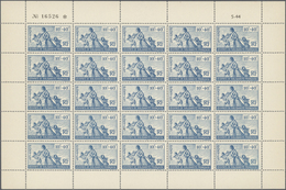 ** Algerien - Nationales Befreiungskomitee Algier: 1944, Charity, Two Issues As Sheet Of 25 Stamps With - Sonstige & Ohne Zuordnung
