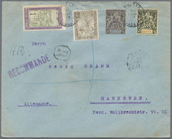 Br Anjouan: 1912, Envelope Bearing Sultanat 10 C + Mayotte 25 C + Madag. 1 C And 4 C Sent Registered Fr - Altri & Non Classificati