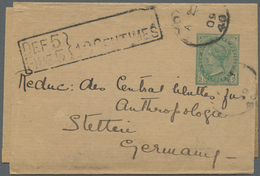 Br/GA Neusüdwales: 1882/1909, Three UNDERPAID Items Incl. Mourning Cover From Sydney (16.9.82) Via Brindis - Storia Postale