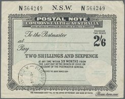 GA Neusüdwales: 1900 (?), 2'6 Shilling "N.S.W. Postal Note" With Postmark KINGSTON. Vertical Fold. - Brieven En Documenten