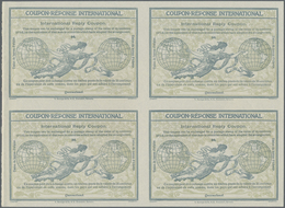 GA Queensland: Design 1906 International Reply Coupon As Block Of Four 3 D Queensland. This Block Of In - Lettres & Documents