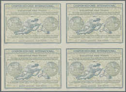 GA Südaustralien: Design 1906 International Reply Coupon As Block Of Four 3 D South Australia. This Blo - Covers & Documents