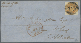 Br Tasmanien: 1855, Courier 4d. Orange With Good Margins Around Used With Barred Numeral '44' On Outer - Briefe U. Dokumente