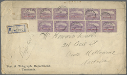 Br Tasmanien: 1912, Heavy Registered Letter From HOBART "Post & Telegraph Department" To Melbourne Fran - Briefe U. Dokumente