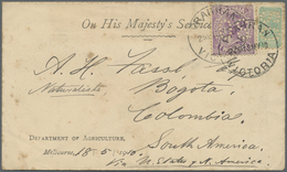 Br Victoria: 1910 (18.5.), Official OHMS Cover Of 'Department Of Agriculture' Bearing QV 2d. Violet And - Brieven En Documenten