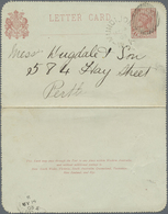 GA Westaustralien: 1903 (14.5.), Lettercard QV 2d. Brown-red Used From MUNDIJONG To Perth With Arrival - Briefe U. Dokumente