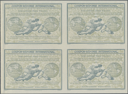 GA Westaustralien: Design 1906 International Reply Coupon As Block Of Four 3 D Western Australia. This - Lettres & Documents