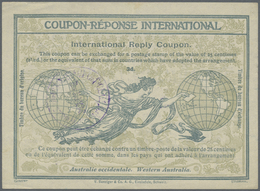 GA Westaustralien: 1907, International Reply Coupon / IAS "3 D." From Western Australia Muster ROM With - Briefe U. Dokumente