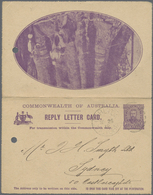 GA Australien - Ganzsachen: 1912 (26.11.), Reply-lettercard KGV 1d. Sideface Rouletted On Buff Stock Wi - Entiers Postaux