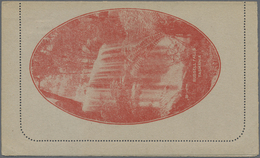 GA Australien - Ganzsachen: 1924, Lettercard KGV 2d. Red On Grey Stock Surch. 'THREE HALFPENCE' With Pi - Postal Stationery
