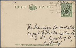 GA Australien - Ganzsachen: 1926 (30.10.), Postcard KGV 1d. Green Die 3 Perforated OS/NSW For 'Sydney H - Entiers Postaux