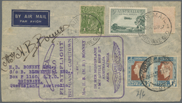 Br/ Australien - Besonderheiten: 1937, APR 8, First Solo Flight BRISBANE-CAPETOWN Dual-reign Franked Cov - Other & Unclassified