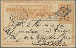 GA Belgisch-Kongo: 1907 LADO Enclave - White Nile Route: Belgian Congo Postal Stationery Card 15c Used - Autres & Non Classés