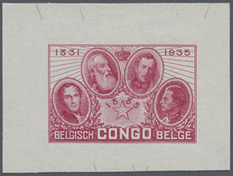 (*) Belgisch-Kongo: 1935, 50th Anniversary Of Independent State Of Congo, Complete Set Of Ten Epreuves I - Other & Unclassified
