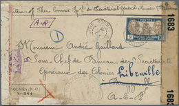 Br Belgisch-Kongo: 1943. Registered And Advice Of Receipt Envelope Addressed To French Equatorial Afric - Other & Unclassified