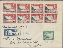Br Bermuda-Inseln: 1932,1936, Front From HAMILTON With Ship Mark "POSTED ON HIGH SEAS" Nicely Franked W - Bermuda
