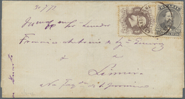 Br Brasilien: 1866, 20 R Deep Violet-brown And 80 R Violet, Both Perf. 12 (minimal Stains) On Envelope - Sonstige & Ohne Zuordnung