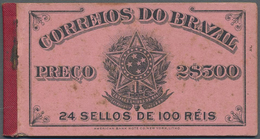 ** Brasilien: 1906, Booklet CD-2 Black On Rose Complete, Containing 24 Stamps 100 Reis Anil Rose In Fou - Other & Unclassified