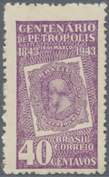 * Brasilien: 1943, 100th Anniversary Of Petropolis, 40c. Violet, Wm "O", Fresh Colour Mint O.g. Previo - Altri & Non Classificati