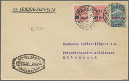 Br Brasilien - Zeppelinpost: 1931, 2. Südamerika-Fahrt, Brasilianische Post Der Rückfahrt Mit Werbezett - Luchtpost