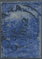 O Britisch-Guyana: 1852, 4c Black On Deep Blue With Full To Wide Margins All Around, The Blue Colour O - Guyana Britannica (...-1966)