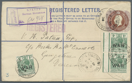 GA Britisch-Honduras: 1920. Registered Letter King GV Postal Stationery Envelope 2c Postage Plus 3 Cent - Britisch-Honduras (...-1970)