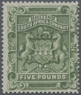 (*) Britische Südafrika-Gesellschaft: 1892: 5 £ Green Unused Without Gum, Fine - Non Classés