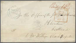 Br Canada - Vorphilatelie: 1855. Stampless Envelope Addressed To Scotland Cancelled By Point-Levi/L.C. - ...-1851 Prephilately