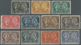 * Canada: 1897, Jubilee Issue ½c. Black To 50c. Ultramarine Simplified Set Of 11 Different Values, Min - Other & Unclassified