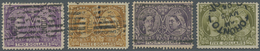 O Canada: 1897, Jubilee Issue Complete Simplified Set Of 16 Values ½c. Black To $5 Olive-green Used Wi - Altri & Non Classificati