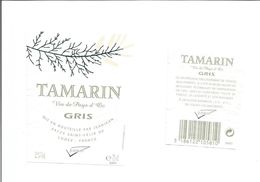 Etiquette De Vin De Pays D'Oc " TAMARIN Gris - Jeanjean " - Rosés