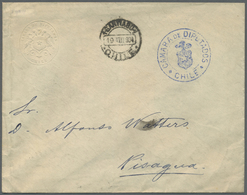 Br Chile: 1904/1932, CAMARA DE DIPUTADOS, Four Used Envelopes With Embossed Imprint "Camara De Diputado - Cile