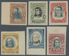 (*) Costa Rica: 1907, Definitives "Personalities", 1c., 2c., 4c., 5c., 10c. And 2col., Goup Of Six Imper - Costa Rica