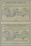 GA Costa Rica: 1907, COUPON RÉPONSE INTERNATIONAL CUT OUT OF THE UPU ARCHIVES SHEET - ROM DESIGN: Inter - Costa Rica