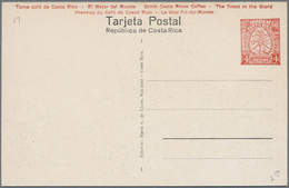 GA Costa Rica: 1923, Picture Stationery Card 4 C With Motive No.2 "Los 5 Crateres Del Volcan Irazu" And - Costa Rica