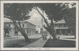 GA Costa Rica: 1923, Picture Stationery Card 4 C With Motive No.6 "Limon, Correos" And Advertising "Dri - Costa Rica