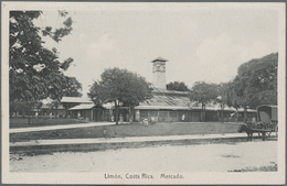 GA Costa Rica: 1923, Picture Stationery Card 4 C With Motive No.7 "Limon, Mercado" And Advertising "Dri - Costa Rica