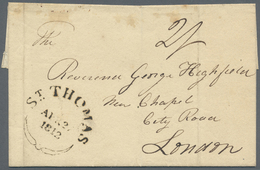 Br Dänisch-Westindien - Vorphilatelie: 1812, Stampless Wrapper Written From Antigua Dated 'April 22 181 - Dänische Antillen (Westindien)