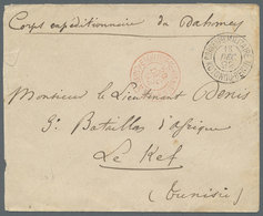 Br Dahomey: 1892. Stampless Envelope (left Side 4 Mm Reduced) Addressed To The '3rd African Battalion, - Sonstige & Ohne Zuordnung