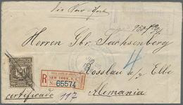 Br Dominikanische Republik: 1896, Freimarke 20 C Auf Brief Mit Reco-Stempel Von San Pedro De Macocris N - Dominican Republic