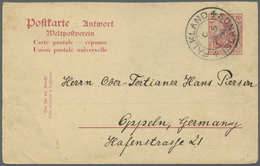 GA Falklandinseln: 1908: 10 Pfg Red German Postal Stationary, Reply Part,  From The Falklands Islands T - Falklandeilanden