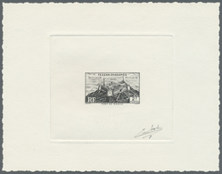 (*) Fezzan: 1946, 2fr. Fort De Sebha, Epreuve D'artiste In Black On White Paper, With Signature Cortot. - Storia Postale