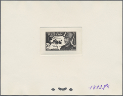 (*) Fezzan: 1949, 50fr. General Leclerc, Four Epreuve In Dark Bluish Green, Bright Orange-red, Violet-br - Storia Postale