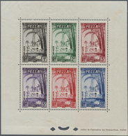 **/(*) Fezzan: 1950. Lot With One Composite, Perforated Epreuve Of Six Stamps (mint, Nh) For The Complete O - Briefe U. Dokumente
