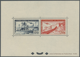 ** Fezzan: 1951, Airmails, Bloc Speciaux, Unmounted Mint. Very Rare, Only Few Known. Maury BS3 - Briefe U. Dokumente