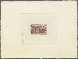 (*) Fezzan: 1951, Charity Issue, Both Values As Epreuve D'artiste In Reddish Brown, With Signatures Cott - Briefe U. Dokumente