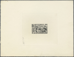 (*) Fezzan: 1951, Charity Issue, Both Values As Epreuve D'artiste In Black (one Piece Some Faint Spots), - Storia Postale